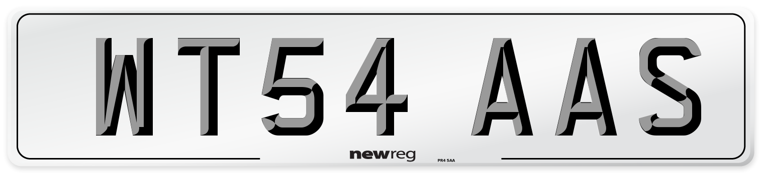 WT54 AAS Number Plate from New Reg